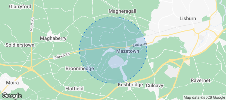 Lisburn and Castlereagh Airbnb map